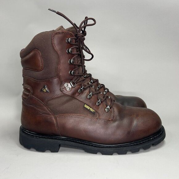 Rocky Ranger Boots Men's 12 Brown Leather Gore-Tex Insulated Vibram Waterproof - Picture 1 of 14
